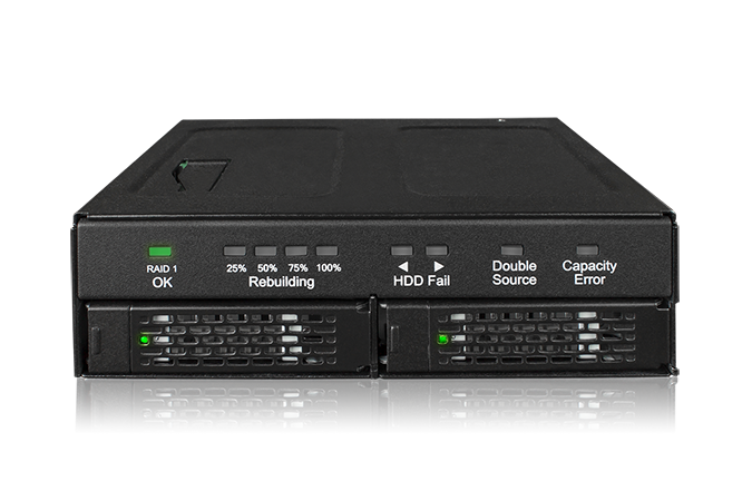 MB902SPR-B by ICY Dock - 2 x 2.5” SATA HDD/SSD Removable RAID 1 Drive  Enclosure for 5.25” Bay. PC PitStop Data Storage Solutions - SAS  Enclosures, DAS, NAS, iSCSI & FC SAN